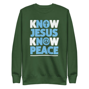 Know Jesus Know Peace Cotton Unisex Premium Sweatshirt